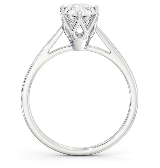 Round Diamond Regal Design Engagement Ring 18K White Gold Solitaire ENRD107_WG_THUMB1 