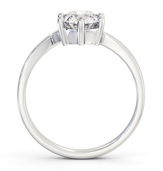 Round Diamond Low Setting Engagement Ring Palladium Solitaire ENRD108_WG_THUMB1