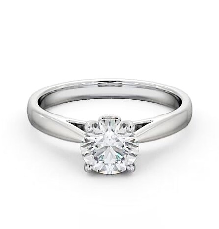 Round Diamond Hidden Gem Engagement Ring Platinum Solitaire ENRD109_WG_THUMB1