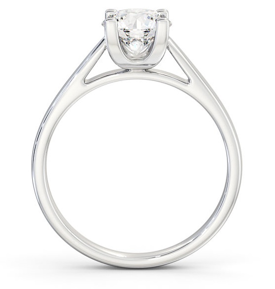 Round Diamond Square Prongs Engagement Ring Platinum Solitaire ENRD110_WG_THUMB1