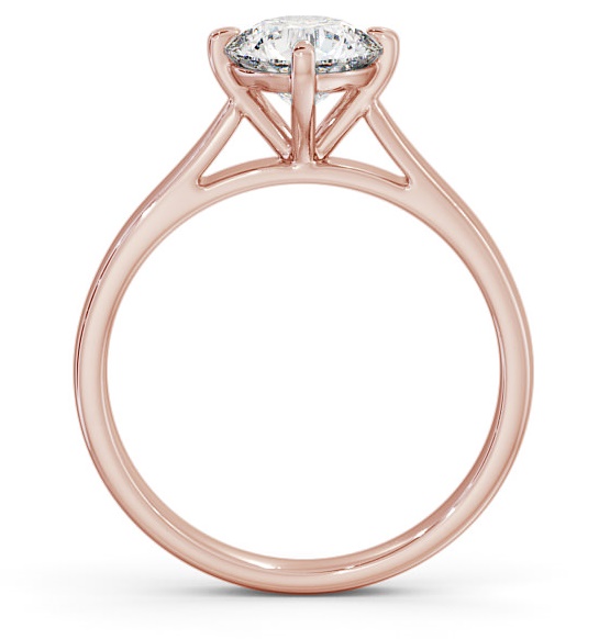 Round Diamond Rotated Head Engagement Ring 9K Rose Gold Solitaire ENRD112_RG_THUMB1 