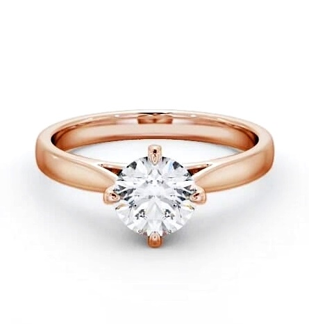Round Diamond Rotated Head Engagement Ring 9K Rose Gold Solitaire ENRD112_RG_THUMB2 