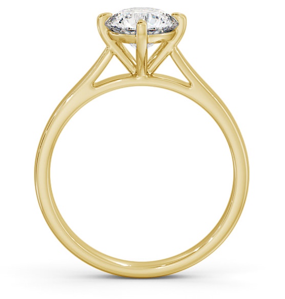 Round Diamond Rotated Head Engagement Ring 18K Yellow Gold Solitaire ENRD112_YG_THUMB1 
