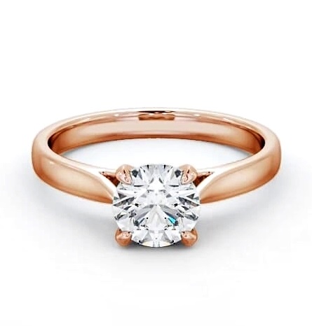 Round Diamond Classic Setting Engagement Ring 9K Rose Gold Solitaire ENRD113_RG_THUMB2 