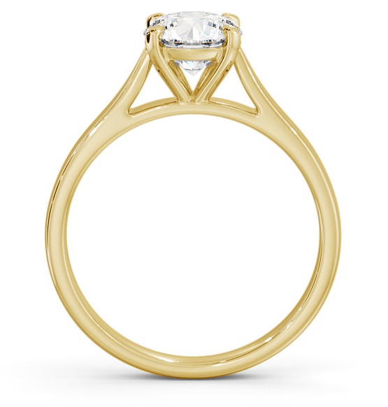 Round Diamond Classic Setting Engagement Ring 9K Yellow Gold Solitaire ENRD113_YG_THUMB1 