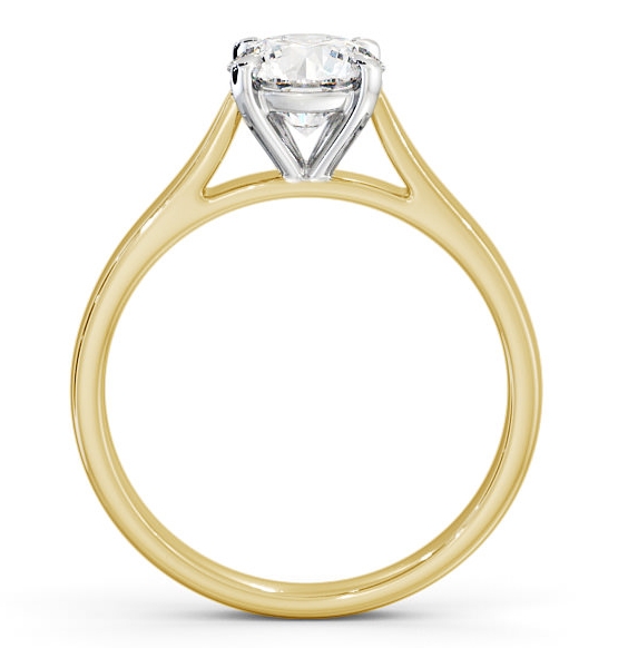 Round Diamond Classic Setting Ring 18K Yellow and White Gold Solitaire ENRD113_YWG_THUMB1 