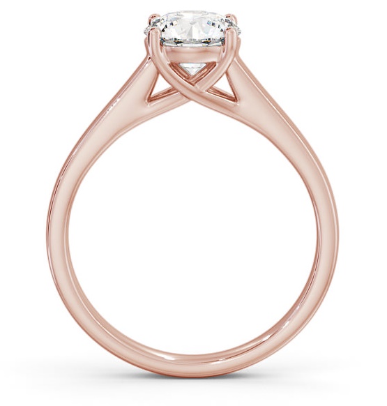 Round Diamond Trellis Design Engagement Ring 9K Rose Gold Solitaire ENRD114_RG_THUMB1
