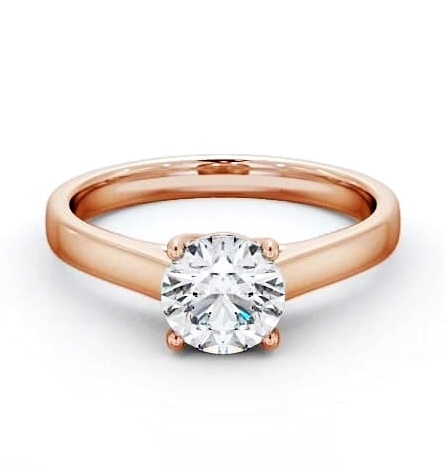 Round Diamond Trellis Design Engagement Ring 9K Rose Gold Solitaire ENRD114_RG_THUMB2 