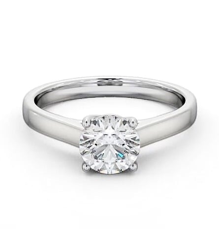Round Diamond Trellis Design Engagement Ring 9K White Gold Solitaire ENRD114_WG_THUMB2 