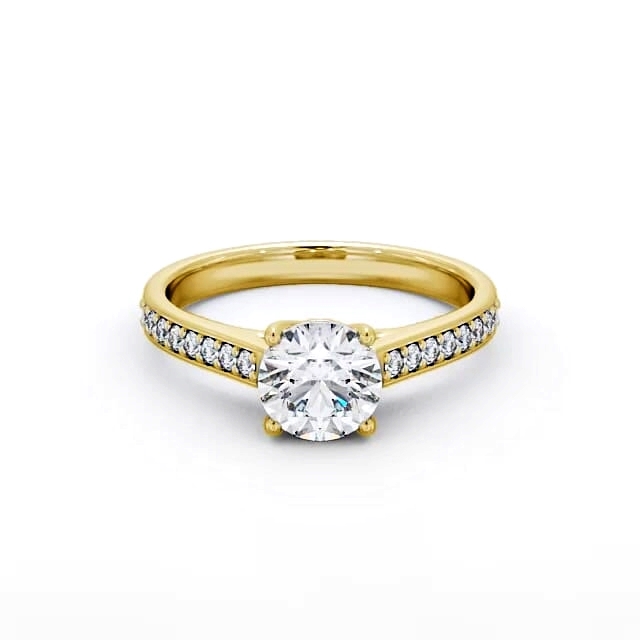 1 Carat Round Cut Flat Solitaire Diamond Ring In Rose Gold | Fascinating  Diamonds