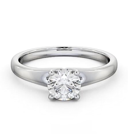 Round Diamond Split Band Engagement Ring 18K White Gold Solitaire ENRD115_WG_THUMB1