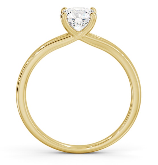 Round Diamond Split Band Engagement Ring 9K Yellow Gold Solitaire ENRD115_YG_THUMB1