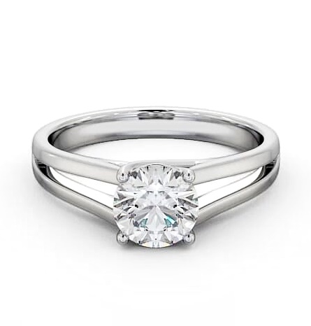 Round Diamond Split Band Engagement Ring Palladium Solitaire ENRD117_WG_THUMB1
