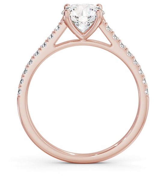 Round Diamond Classic Engagement Ring 9K Rose Gold Solitaire ENRD118_RG_THUMB1 