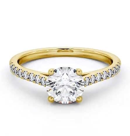 Round Diamond Classic Engagement Ring 9K Yellow Gold Solitaire ENRD118_YG_THUMB2 