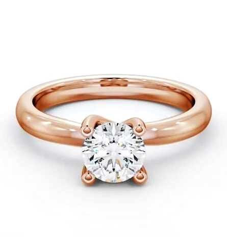 Round Diamond Slender Engagement Ring 18K Rose Gold Solitaire ENRD11_RG_THUMB2 