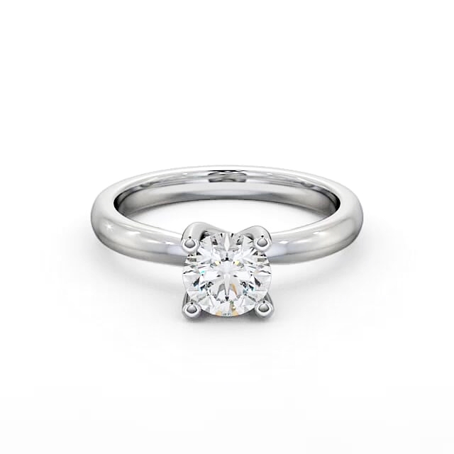 Round Diamond Engagement Ring Palladium Solitaire - Hartley ENRD11_WG_HAND