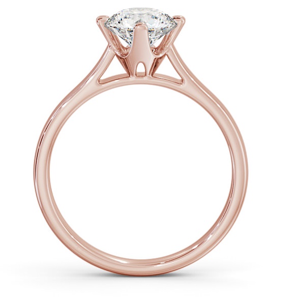 Round Diamond 4 Prong Engagement Ring 18K Rose Gold Solitaire ENRD120_RG_THUMB1 