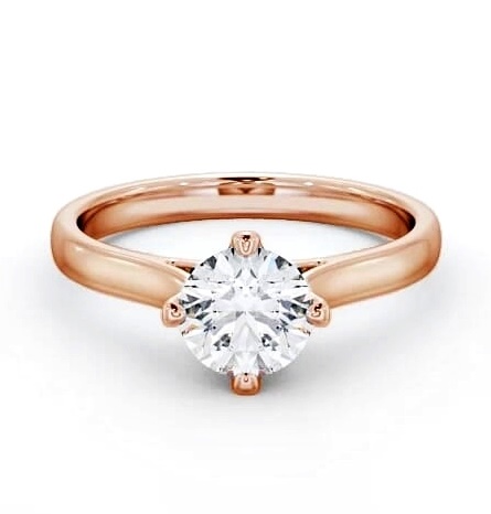 Round Diamond 4 Prong Engagement Ring 18K Rose Gold Solitaire ENRD120_RG_THUMB2 