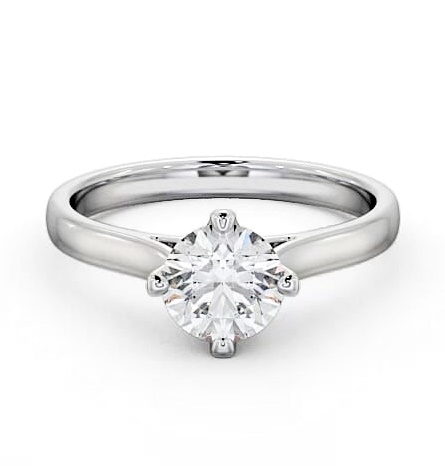 Round Diamond 4 Prong Engagement Ring 9K White Gold Solitaire ENRD120_WG_THUMB1