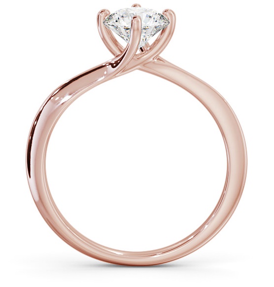 Round Diamond Sweeping Prongs Engagement Ring 9K Rose Gold Solitaire ENRD123_RG_THUMB1