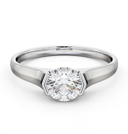 Round Diamond Tension Set Engagement Ring Platinum Solitaire ENRD126_WG_THUMB2 