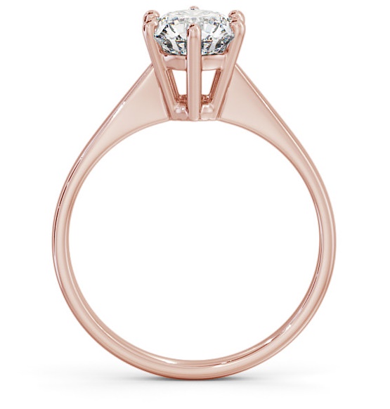 Round Diamond Petite Band Engagement Ring 9K Rose Gold Solitaire ENRD127_RG_THUMB1 