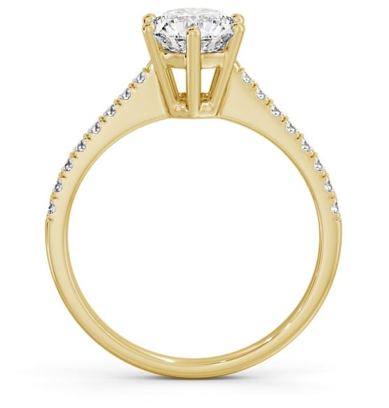 Round Diamond 6 Prong Engagement Ring 18K Yellow Gold Solitaire ENRD127S_YG_THUMB1 