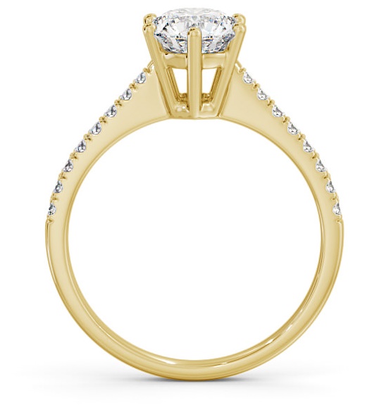 Round Diamond 6 Prong Engagement Ring 18K Yellow Gold Solitaire ENRD127S_YG_THUMB1 