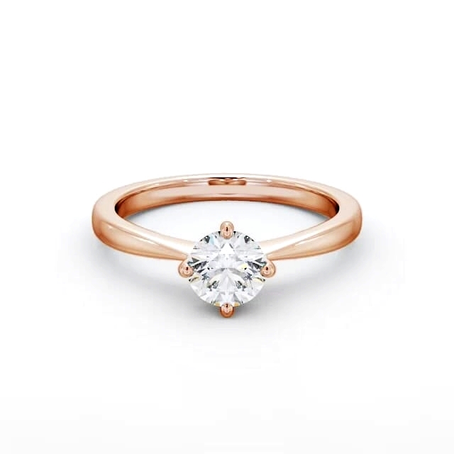 Round Diamond Engagement Ring 18K Rose Gold Solitaire - Aditi ENRD128_RG_HAND