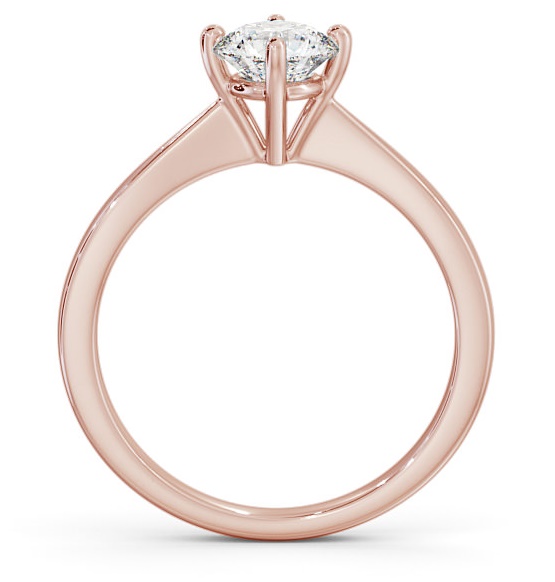 Round Diamond Rotated Head Engagement Ring 9K Rose Gold Solitaire ENRD128_RG_THUMB1 
