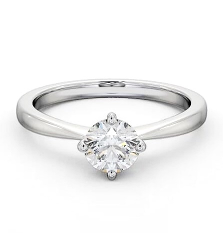 Round Diamond Rotated Head Engagement Ring Palladium Solitaire ENRD128_WG_THUMB1