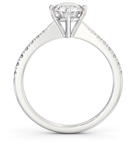 Round Diamond Rotated Head Engagement Ring Palladium Solitaire with Channel Set Side Stones ENRD128S_WG_THUMB1