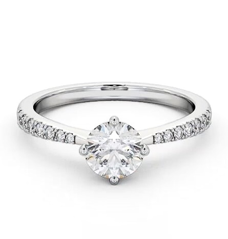 Round Diamond Rotated Head Engagement Ring Palladium Solitaire ENRD128S_WG_THUMB1