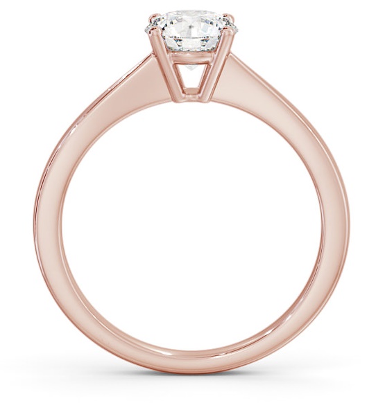 Round Diamond Classic 4 Prong Engagement Ring 9K Rose Gold Solitaire ENRD129_RG_THUMB1 