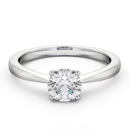 Round Diamond Classic 4 Prong Engagement Ring 18K White Gold Solitaire ENRD129_WG_THUMB1