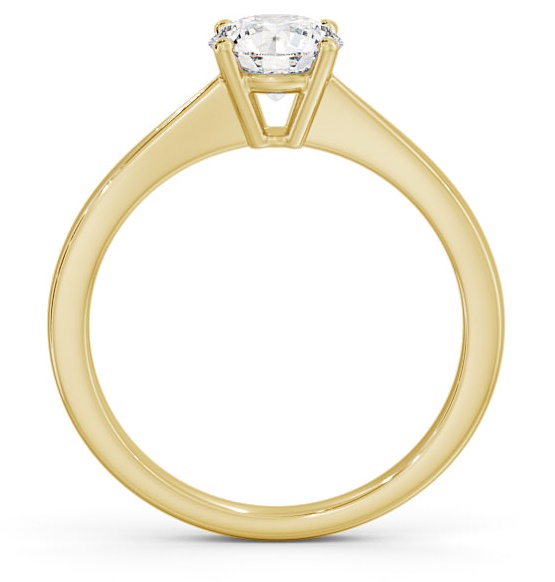 Round Diamond Classic 4 Prong Ring 18K Yellow Gold Solitaire ENRD129_YG_THUMB1 
