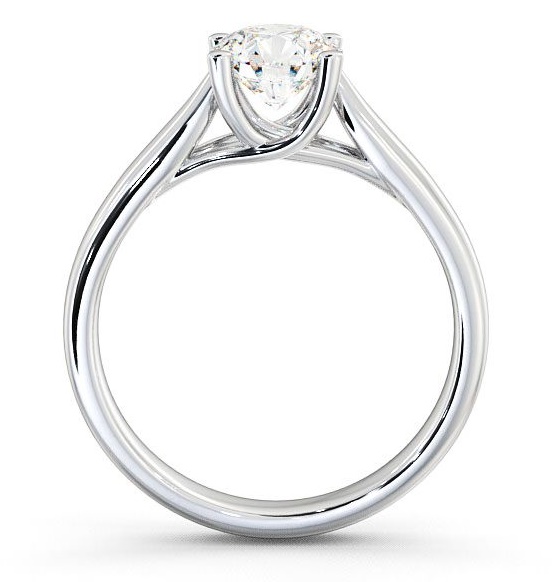Round Diamond Wide Band Engagement Ring 9K White Gold Solitaire ENRD12_WG_THUMB1