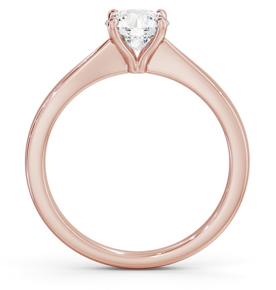 Round Diamond Traditional 4 Prong Engagement Ring 9K Rose Gold Solitaire ENRD130_RG_THUMB1 
