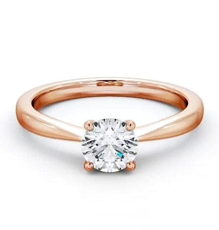 Round Diamond Traditional 4 Prong Engagement Ring 9K Rose Gold Solitaire ENRD130_RG_THUMB2 