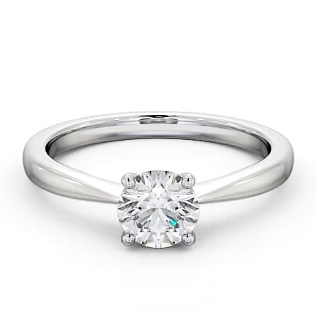 Round Diamond Traditional 4 Prong Ring 18K White Gold Solitaire ENRD130_WG_THUMB2 