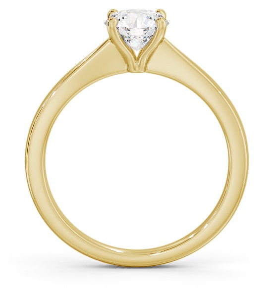 Round Diamond Traditional 4 Prong Ring 9K Yellow Gold Solitaire ENRD130_YG_THUMB1 