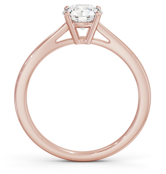 Round Diamond Classic 4 Prong Engagement Ring 9K Rose Gold Solitaire ENRD131_RG_THUMB1 