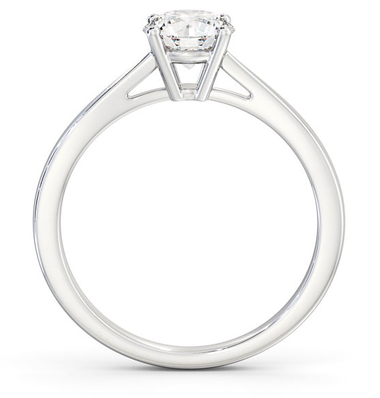 Round Diamond Classic 4 Prong Engagement Ring 18K White Gold Solitaire ENRD131_WG_THUMB1 