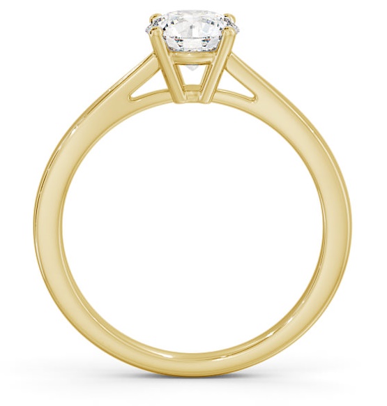 Round Diamond Classic 4 Prong Ring 18K Yellow Gold Solitaire ENRD131_YG_THUMB1 