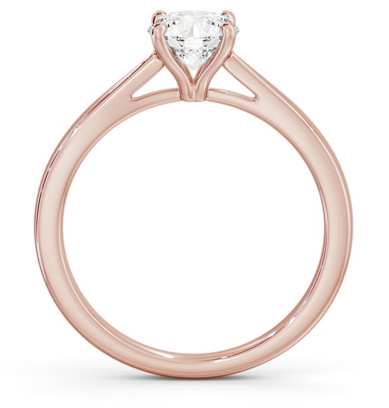 Round Diamond Classic Style Engagement Ring 9K Rose Gold Solitaire ENRD132_RG_THUMB1 
