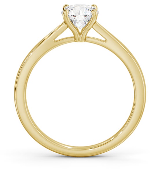 Round Diamond Classic Style Engagement Ring 18K Yellow Gold Solitaire ENRD132_YG_THUMB1 