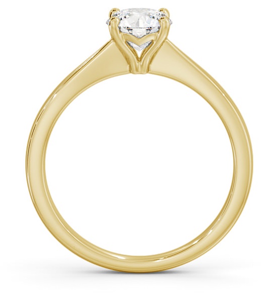 Round Diamond Classic Style Engagement Ring 9K Yellow Gold Solitaire ENRD134_YG_THUMB1 