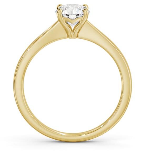 Round Diamond Classic Style Engagement Ring 18K Yellow Gold Solitaire ENRD134_YG_THUMB1 