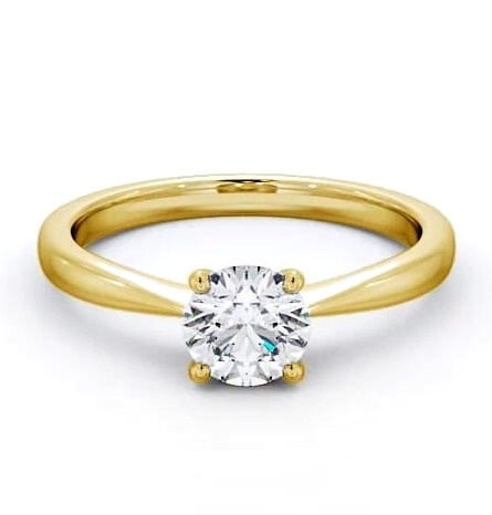 Round Diamond Classic Style Engagement Ring 9K Yellow Gold Solitaire ENRD134_YG_THUMB1